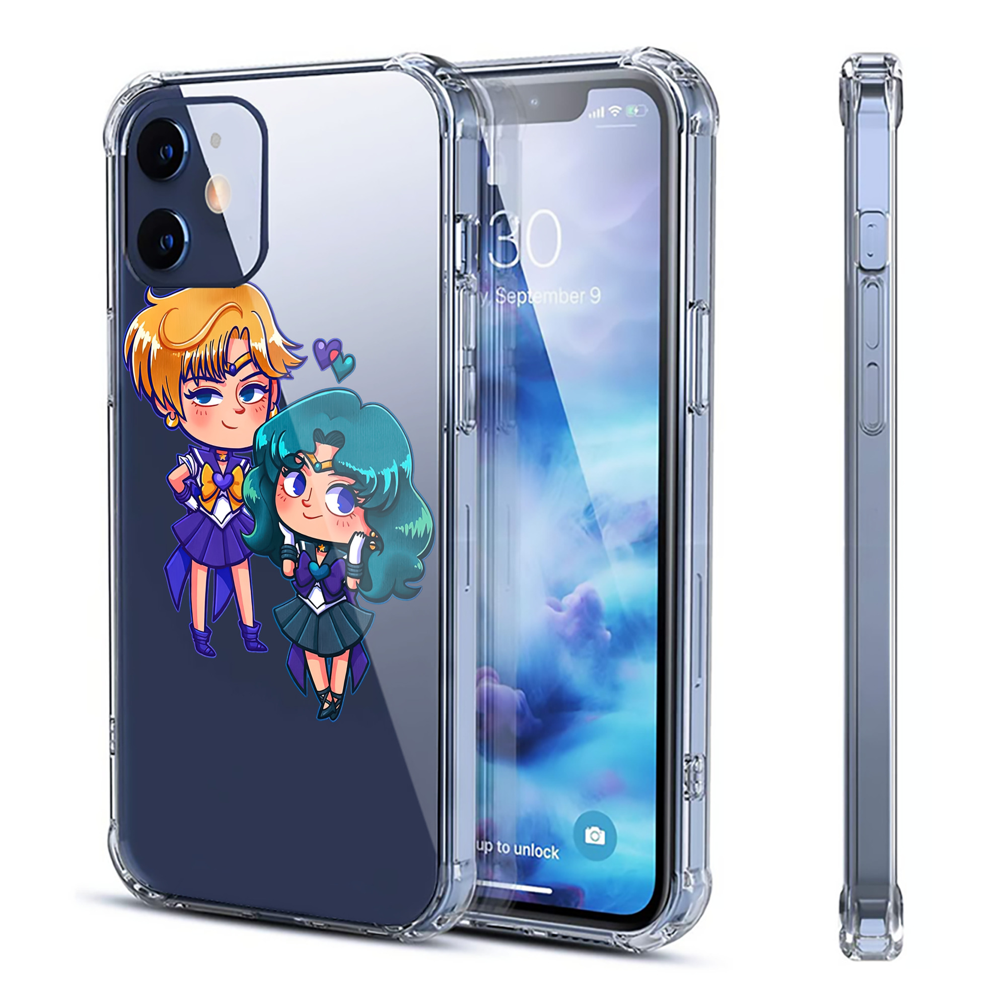 （画像用） 美少女戦士セーラームーン 天王はるか Sailor Moon Tenoh Haruka 【iPhone 12シリーズ対応】透明スマホケース（クリアソフトケース）